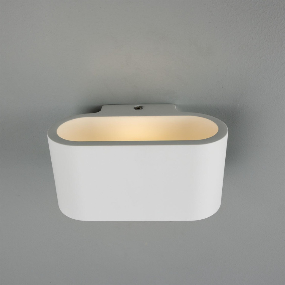 Innsbruck elliptisk vägglampa gips för hotell 18 cm