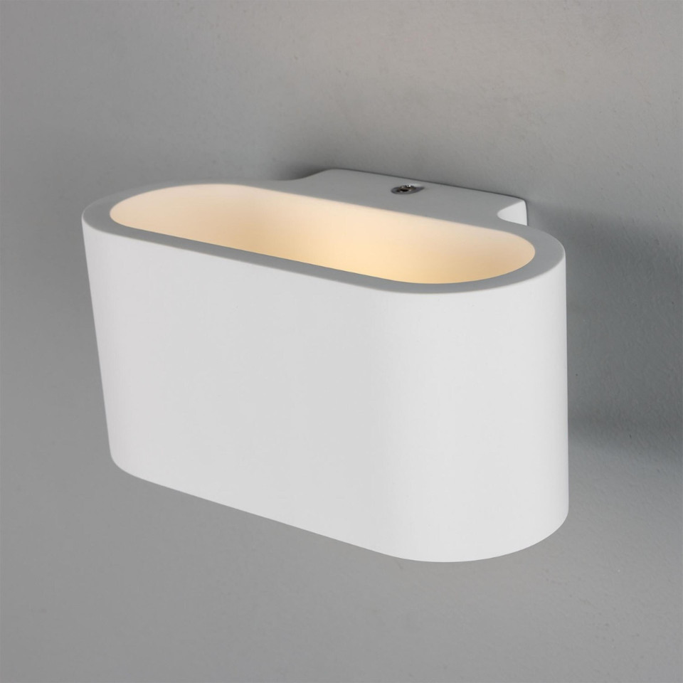 Innsbruck elliptisk vägglampa gips för hotell 18 cm