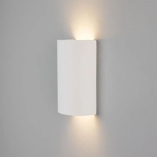 Malmo semi-circle hotel wall light plaster 18 cm