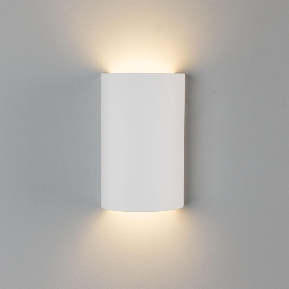 Malmö halvcirkel hotell vägglampa gips 18 cm Mullan Lighting Malmö halvcirkel hotell vägglampa gips 18 cm