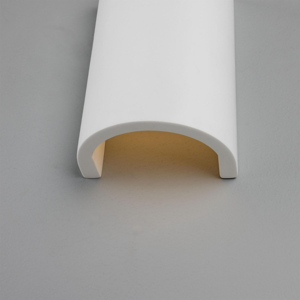 Malmö halvcirkel hotell vägglampa gips 18 cm Mullan Lighting Malmö halvcirkel hotell vägglampa gips 18 cm