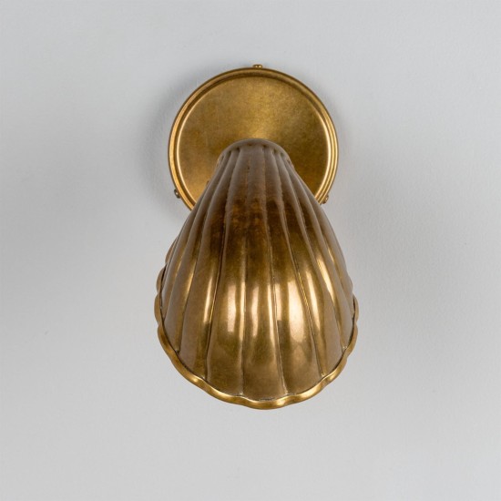 Shell väggslampa i mässing 26,5 cm