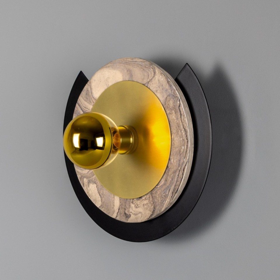 Venus wall light brass/ceramic 35 cm
