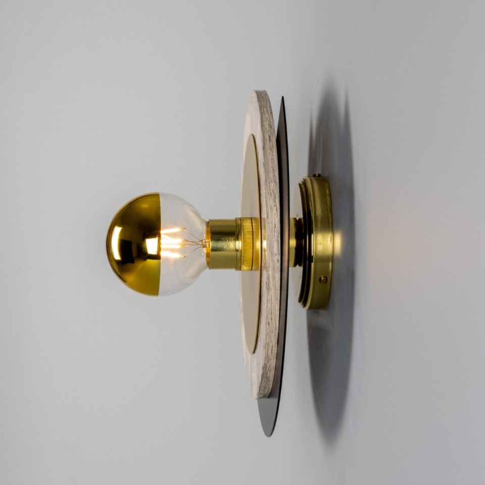 Venus wall light brass/ceramic 35 cm