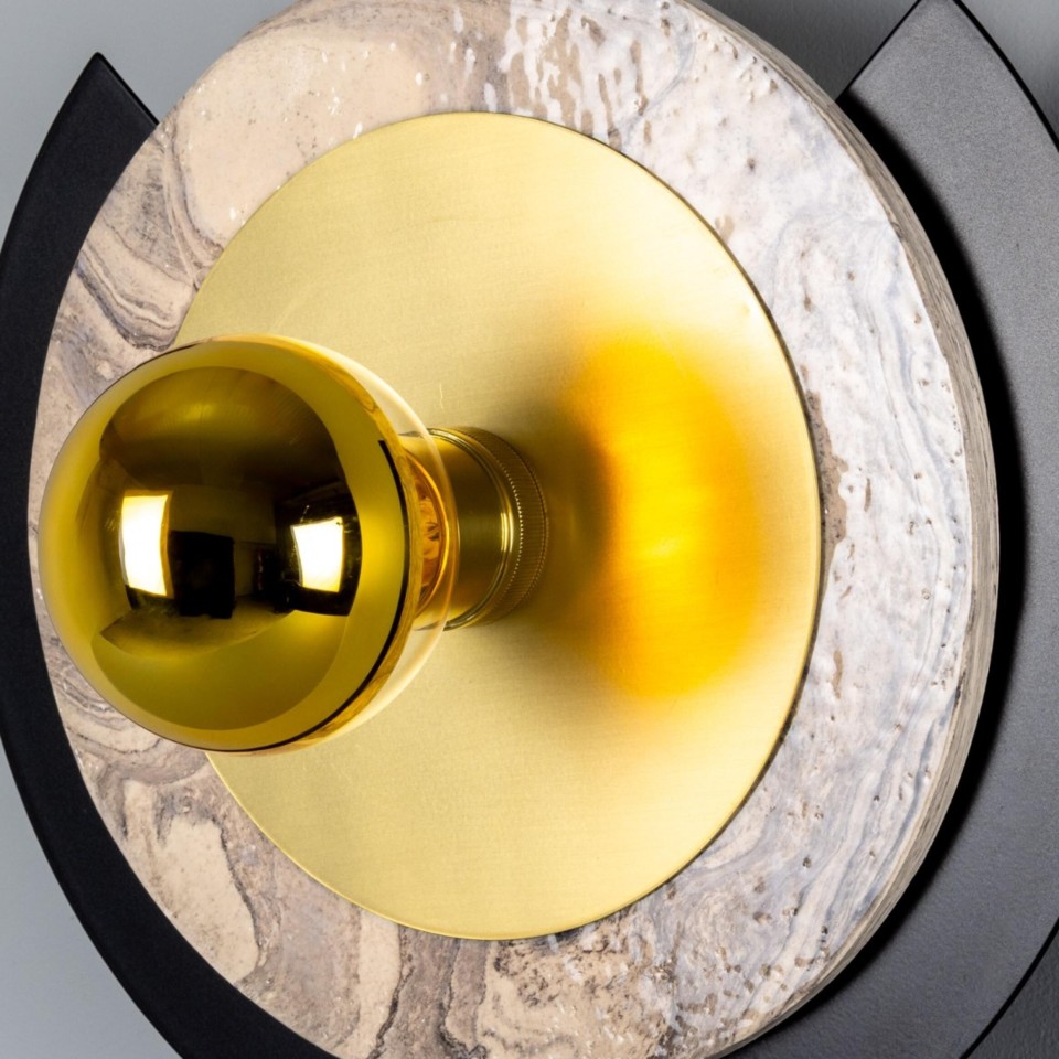 Venus wall light brass/ceramic 35 cm