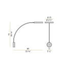 Dip hotellvägglampa 72cm