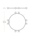 Murané R ceiling light champagne/bronze 110 cm