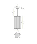 Roma taklampa brons 30 cm Panzeri Roma taklampa brons 30 cm