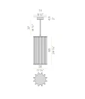 Roma taklampa brons 30 cm