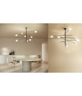 Roris taklampa mattsvart 129 cm