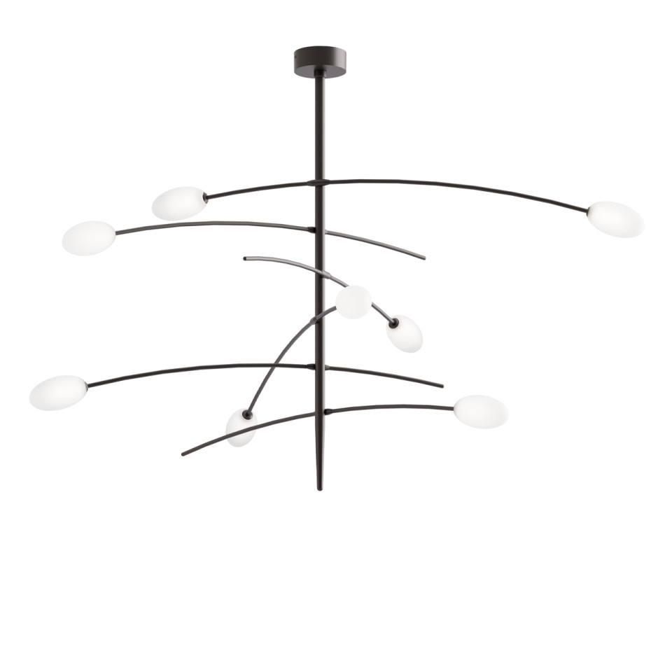 Roris taklampa mattsvart 129 cm