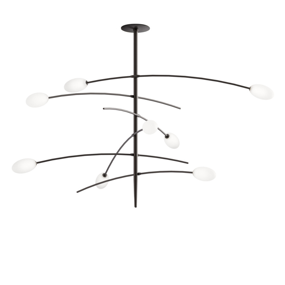 Roris taklampa mattsvart 129 cm