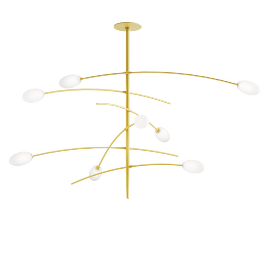 Roris taklampa matt mässing 129 cm