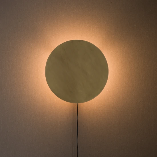 Full Moon Wall Light Pale Silver 35cm Full Moon Wall Light Pale Silver 35cm