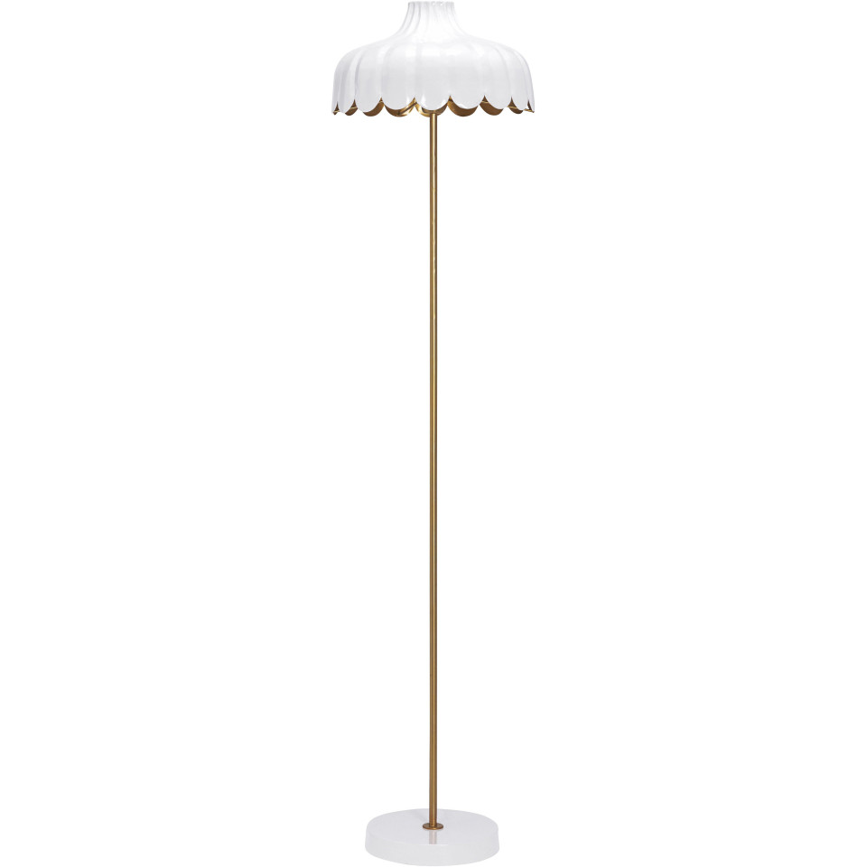 Wells golvlampa Vit/guld 150cm Wells golvlampa Vit/guld 150cm
