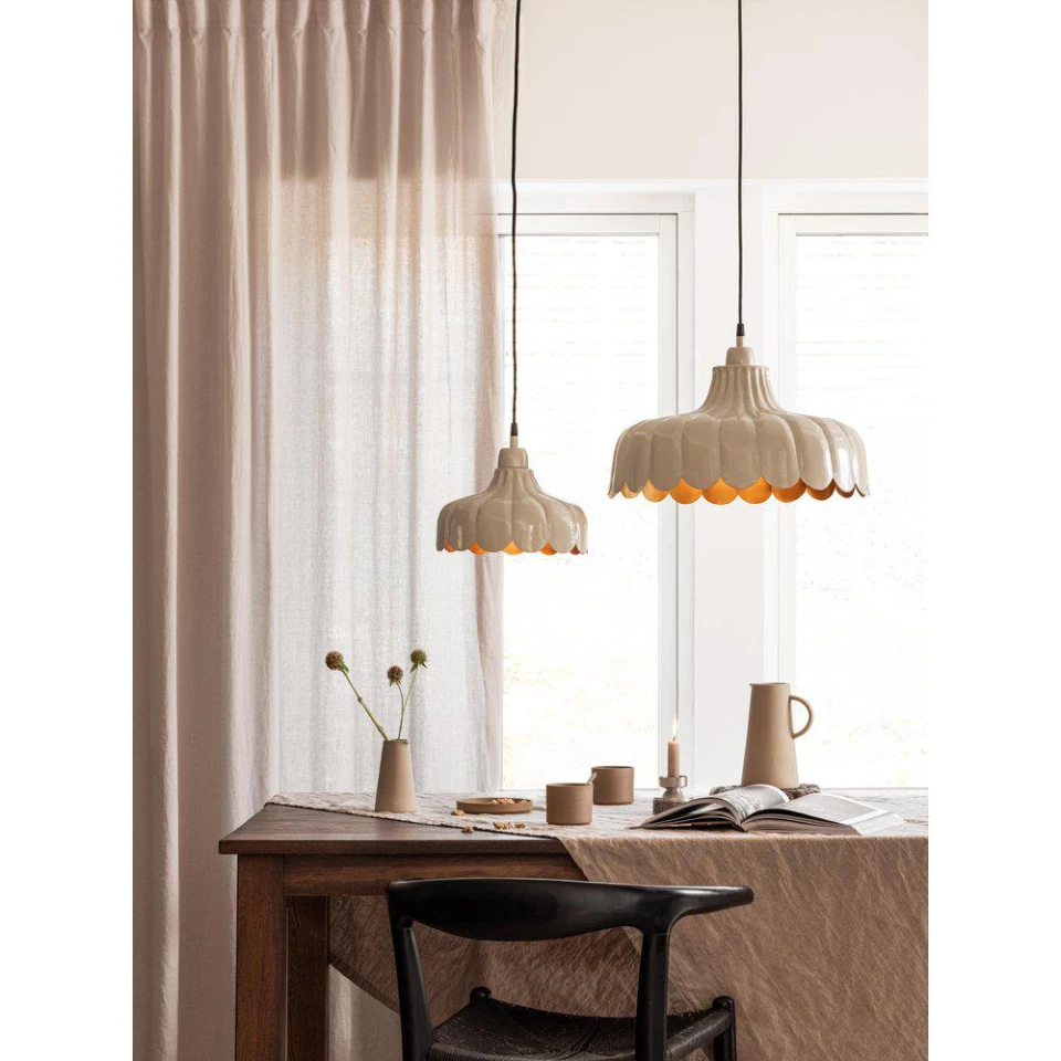 Wells Taklampa/Fönsterlampa Beige/Guld 24cm
