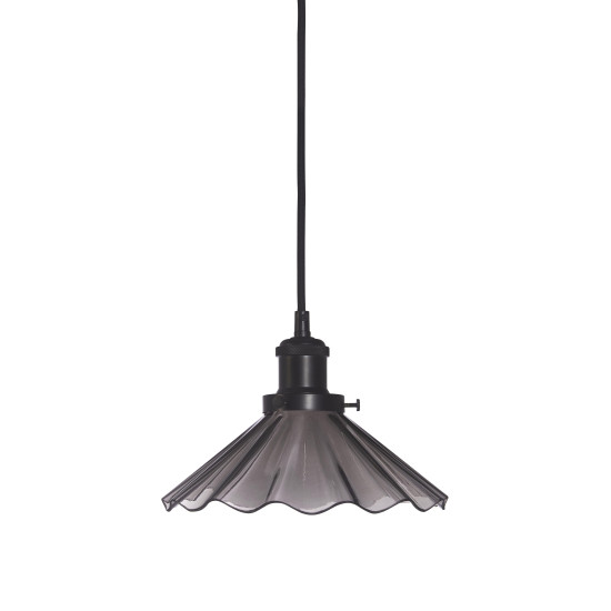 August Ceiling Lamp Black Crimped 25cm