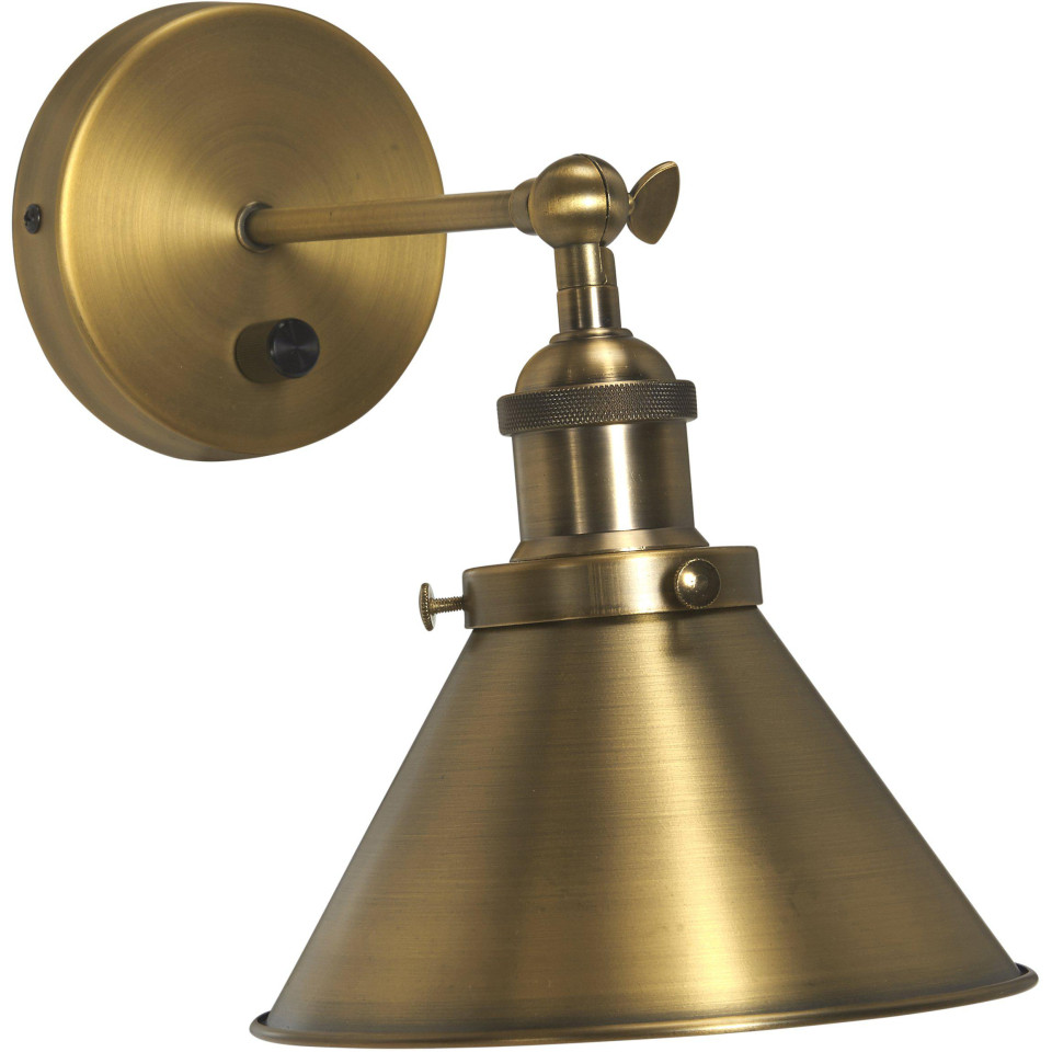 Vägglampa Anton Antikmässing 18cm PR Home Vägglampa Anton Antikmässing 18cm