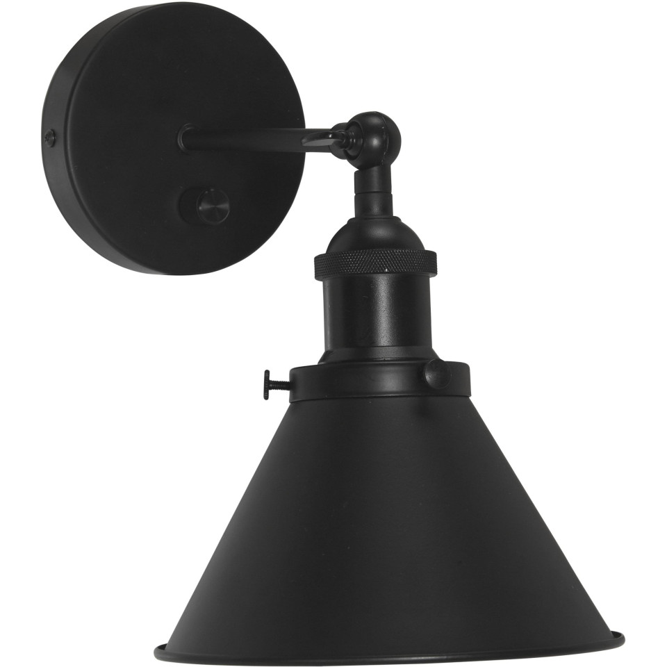 Vägglampa Anton Svart 18cm Vägglampa Anton Svart 18cm