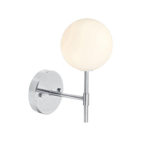 Sigma S Vägglampa Krom Opal 25cm Sigma S Vägglampa Krom Opal 25cm