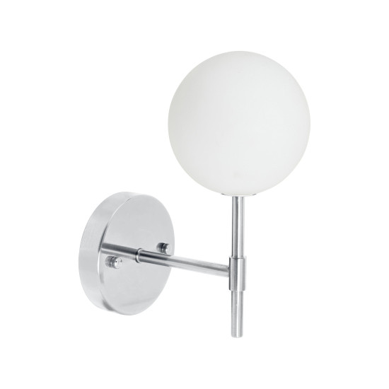 Sigma S Vägglampa Krom Opal 25cm Sigma S Vägglampa Krom Opal 25cm
