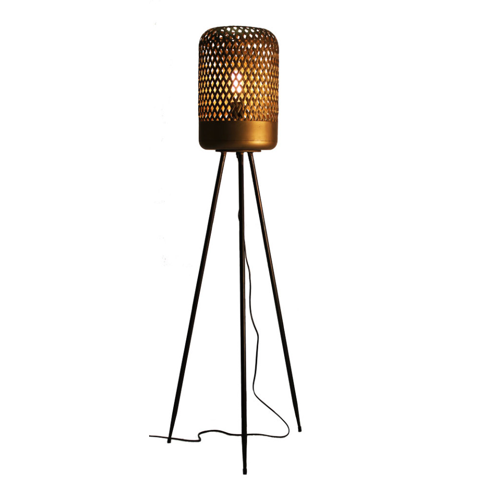Zeny Golvlampa Guld/Svart 136cm