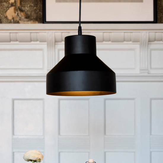 Solo taklampa svart 26 cm