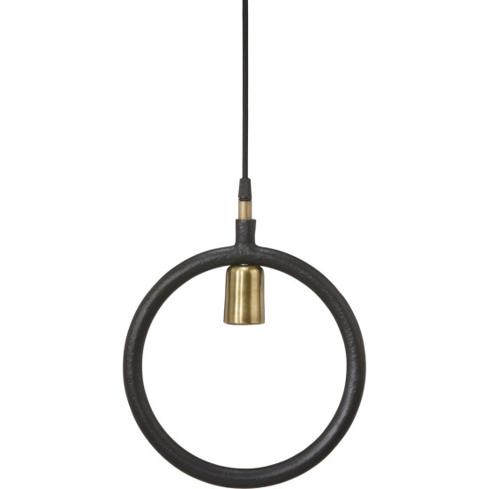 Circle Taklampa Svart/Råmässing 35 cm