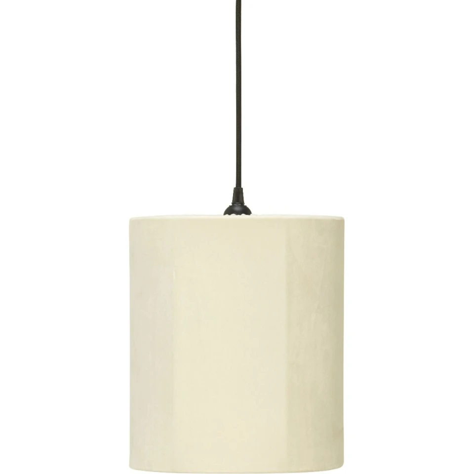 Classic Cylinder Sammet Offwhite 24 cm