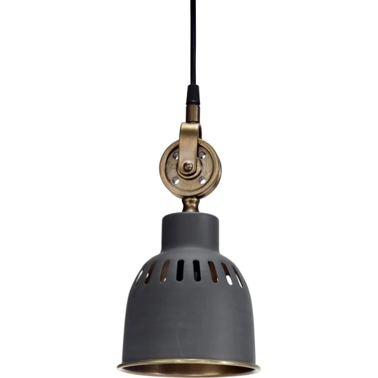 Cleveland Window Light Grey/Brass 14cm