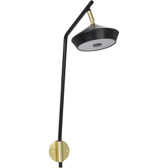 Geometri Vägglampa 53cm Svart/Guld