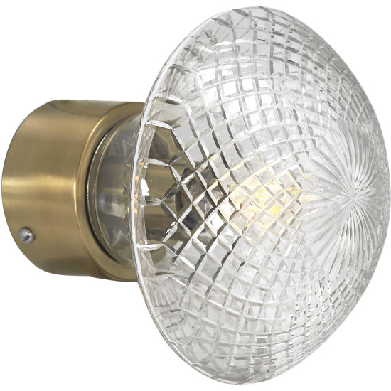 Juliette Vägglampa Klar/Mässing 21cm