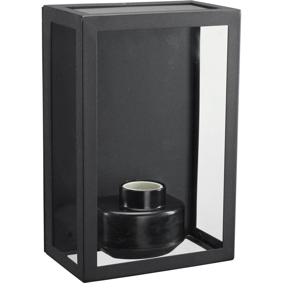 Kubba Vägglampa Svart Utomhuslampa 26cm PR Home Kubba Vägglampa Svart Utomhuslampa 26cm