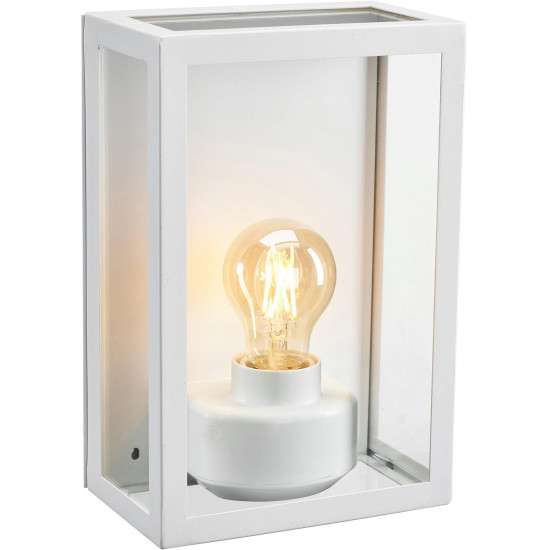 Kubba Vägglampa Vit Utomhuslampa 26cm