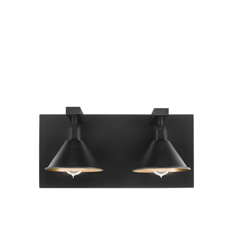 Anzio Dubbel Vägglampa Svart