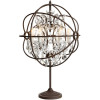 Rome tablelamp rust/chrystal 82cm Rome tablelamp rust/chrystal 82cm