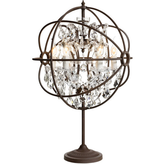 Rome Bordslampa rost/Chrystal 82cm Rome Bordslampa rost/Chrystal 82cm
