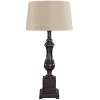 Venice Table lamp wood black 58cm