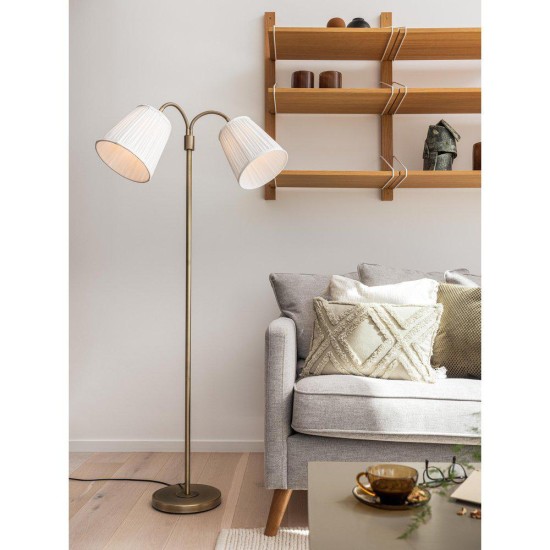 Amy Golvlampa Flex2 Antikmässing 150cm