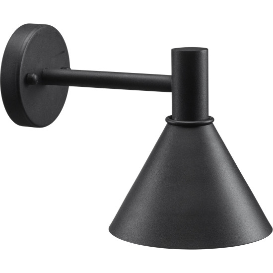 Minitripp Vägglampa Svart Utomhus Lampa 30cm