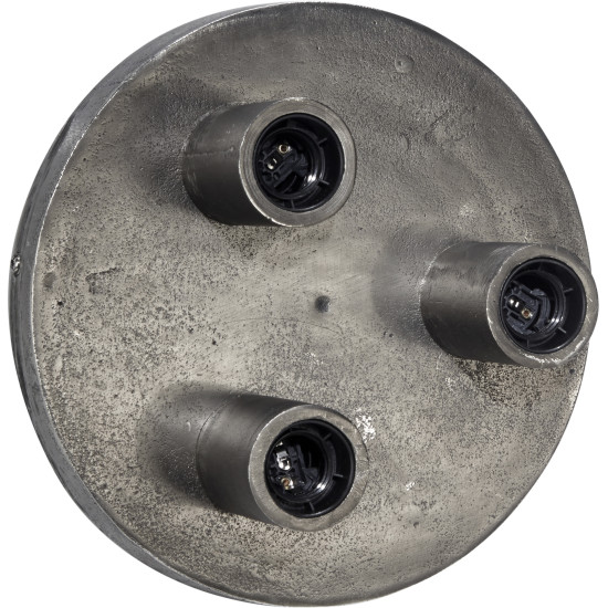 Notice ceiling flush light Raw Silver  25cm