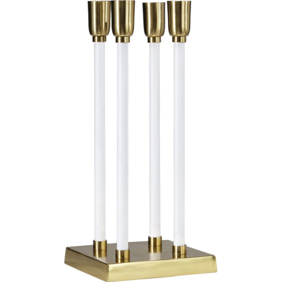 Raw Square XL White/Gold Candleholder 21cm Seconds Raw Square XL White/Gold Candleholder 21cm Seconds