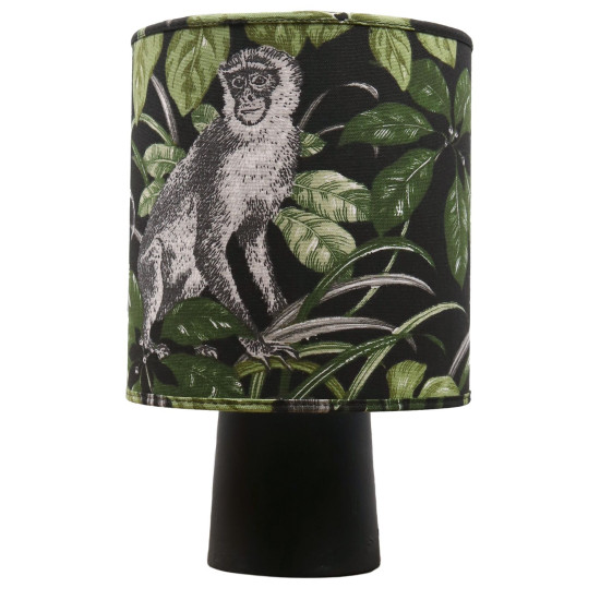 Bordslampa Icon med Monkey Svart/Grön Lampskärm29cm Bordslampa Icon med Monkey Svart/Grön Lampskärm29cm
