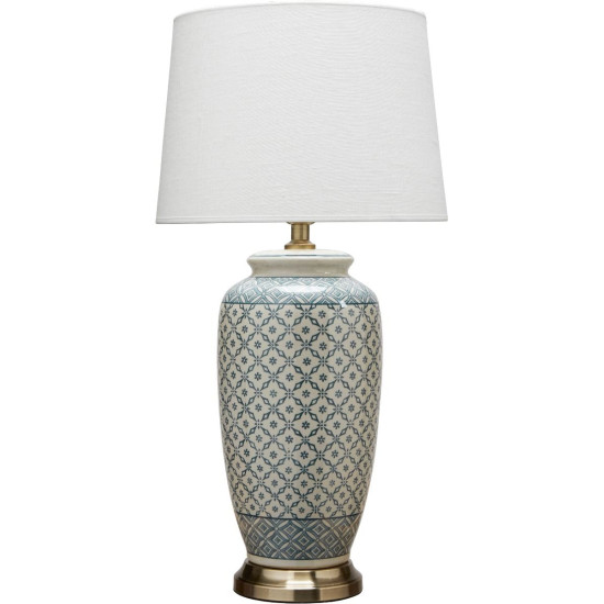 Table Lamp Li Jing incl. Lampshade 68cm Blue/White 