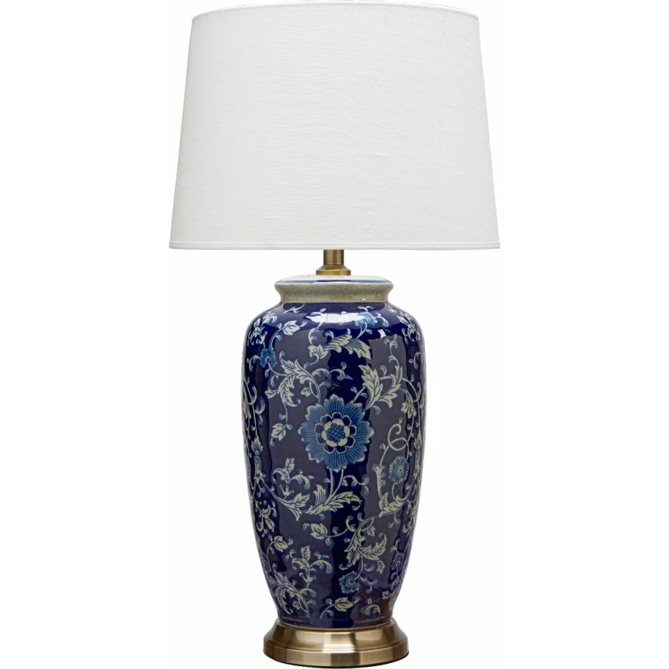 Bordslampa Li Jing inkl. lampskärm 68cm Mörk Blå/Vit