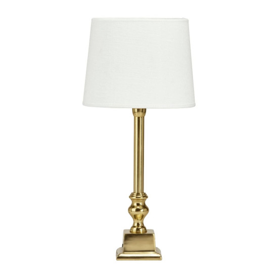 Table Lamp Linnenne incl. Lampshade 46cm Gold/White  Table Lamp Linnenne incl. Lampshade 46cm Gold/White