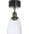 Rock Taklampa Svart/Mässing Klar 14cm Rock Taklampa Svart/Mässing Klar 14cm