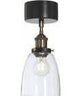 Rock Taklampa Svart/Mässing Klar 14cm Rock Taklampa Svart/Mässing Klar 14cm