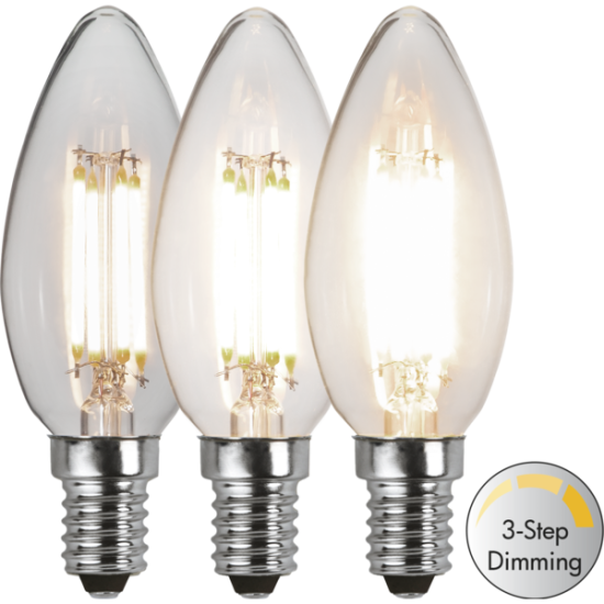LED-Lampa E14 C35 Clear 3-step LED-Lampa E14 C35 Clear 3-step